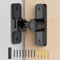 MeBantoo Sliding Barn Door Lock Hardware, 90 Degree Locks for Barn Doors, Flip Gate Latches for Garden, Bathroom, Outdoor, Garage, Window (Black)