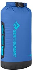 Sea to Summit - Big River Dry Bag M 13L - wasserdichte Tasche - Rollverschluss - Strapazierfähig - Haltegriffe, Befestigung & D-Ring - Paddelsport - 22 x 20 x 44cm - Surf Blue - 192g