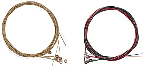 Barabesty 2 Sets of 6 Guitar Strings Replacement Steel String for Acoustic Guitar Guitar Changing Tool