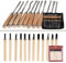 24 Stück Holzschnitzwerkzeug Set 12 teilig Schnitzmesser Set 12-teilig Stechbeitel Set für Holz Schnitzen Werkzeug für Anfänger und Profis Holz-Schnitzwerkzeug Set für Holz, Obst, Gemüse, Carving DIY