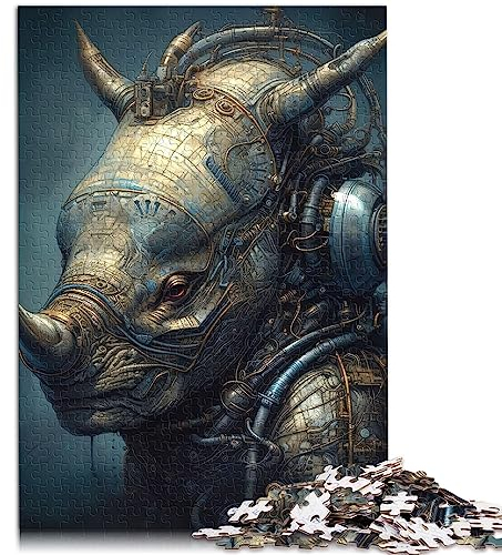 Scies sauteuses biomécaniques Rhino 1000 pièces pour Adultes et Enfants par Wood Jigsaw pour Adultes à partir de 12 Ans Excellent Cadeau pour Adultes 75 x 50 cm.