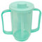 JIAHG 350ML Non Spill Drinking Aids Cup with Straw Lid, Adult Sippy Cups, Dysphagia Cup, Leak Proof Self Feeding Cup Drinking Beakers Utensils for Elderly Disabled, Handicapped, Stroke, Parkinson