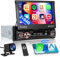 Inefala 2G+64G Autoradio 1 DIN Android 13 con Wireless CarPlay Android Auto 7 Pollici Motorizzato Schermo Stereo Auto Bluetooth con GPS WiFi FM/RDS USB SWC Mic Retrocamera Telecomando