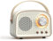 BBTISG Portable Retro Wireless Speaker, HD Stereo Portable Speaker Wireless with FM Radio for Home, Travel, Camping (White)
