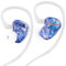 QOA Kinera Celest Wyvern Cyan in Ear Monitors, 3.5mm HiFi Wired Earphone with Harman Curve Tuning, 10mm LCP Liquid Crystal Dynamic Driver IEM Headphone with Resin Housing and Hand-paited Pattern(Blue)