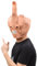 Mittelfinger Maske, Halloween Kostüm Latexmaske Latex Vollkopf, Gruselige Halloween Fingermaske, Halloween Finger Vollkopf Latex Realistische lustige Kopfmaske für Halloween Kostüm Karnevalsparty