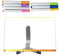 Beleuchtetes Acryl-Whiteboard – Klares, beleuchtetes Acryl-Board, Nachrichtentafel mit 7 Markern und Ständer | Pinnwand für Zuhause, Büros, Restaurants