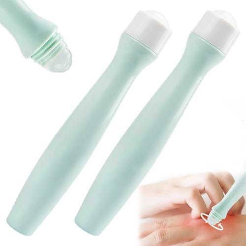 2pcs Bug Biss Juckreiz Relief, 15 ml Rollrolle bei Insektenbiss Relief, sicherer Pflanzenextrakt Bug Bite Stick, tragbare Anti -Juckreiz -Creme für Kinder Erwachsene Sommer, Bug Bite Juckreiz Relief