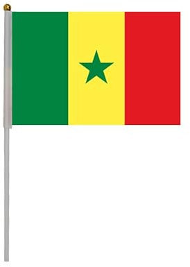 20 banderas con palo Senegal, mini bandera portátil Senegal, bandera Senegal, bandera pequeña Senegal, mini bandera Senegal, bandera Senegal pequeña,