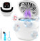 Joollurm Ultrasonic Retainer Cleaner with Drying Mode, 45kHz 180ML Portable UV Denture Cleaner with Digital Timer for Dentures, Rings, Aligner, Braces, Mouth Guard and Jewelry