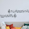 SUPERDANT Wandaufkleber Mit Notennotation Notenblatt Wandsticker Musiknote Wandtattoo Dekor Abziehen Und Aufkleben Schwarz DIY Vinyl Wandsticker Für Musikzimmer Klassenzimmer Wohnzimmer Wanddekoration