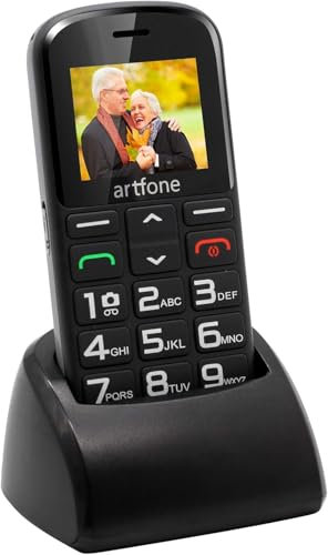 KELIN Telefono cellulare senza SIM per anziani, telefono base sbloccato e facile da usare per anziani con SOS, pulsanti grandi, volume alto (nero)