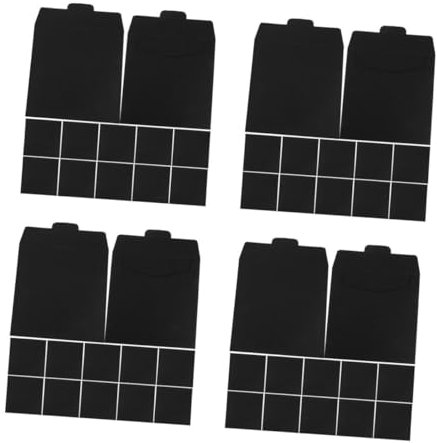 SHINEOFI 4 Sätze Cd-aufbewahrungstasche Innenhülle Aus Papier Cd-papierhüllen Cd-karten Cd-hüllen Aus Papier Ärmel Cd-umschläge Dokumententasche Cd-regal Black Schwarzer Karton 12 Stück * 4