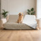 GYURO wasserdichte Hundedecke, beidseitig verwendbar, robuste Hundematte für Sofa und Bett, waschbar für Hunde und Katzen (Dunkles Khaki + Khaki, 77 * 178CM)