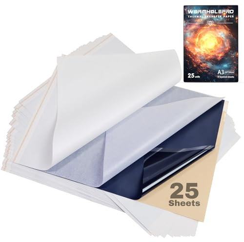 WORMHOLEPRO Tattoo-Transferpapier, 29,7 x 41,9 cm, A3-Größe, 25 Stück, Tattoo-Schablonenpapier, 4 Schichten, Thermo-Schablonenpapier für Tattoo-Transfer-Set, Tattoo-Zubehör