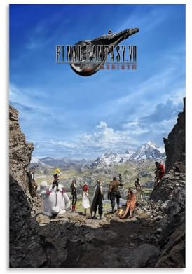 ZHYADANGE Final Fantasy VII (2) Poster Dekorative Malerei Leinwand Wandkunst Wohnzimmer Poster Schlafzimmer Malerei,Wandkunst Bilddruck Moderne Familienzimmer Dekor 08x12inch(20x30cm)