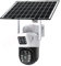 TEKXDD Solar Security Camera【Dual Lens】, 15600mAh WIFI Solar Security Camera Outdoor Wireless, 355° P 120°T Sound Light Alarm, Colour Night Vision, PIR Detection, 2 Way Talk, IP66 TF/Cloud