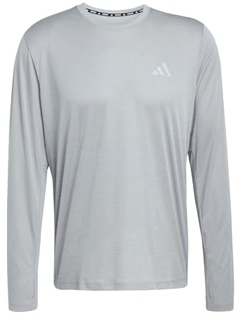 adidas Men's adi365 Running Essentials Long Sleeve, medium Grey Heather, XXL