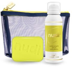 Nudi Adhesive Remover Spray, Nudi Pad and Patch Purse – Effortlessly Removes Glue, Tape and Medical Adhesives, Leaves No Residue, 100ml