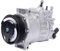 Compresor de aire acondicionado plateado de 12 V, de bajo consumo, compatible con camiones y SUV.