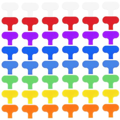 YBEATY 60 Pcs Cable Labels Multi-Color Write On Cord Labels Tags Wire Label Reusable Self-Adhesive Nylon Cable Tags for Charging Cords Electronics Computers Management and Identification