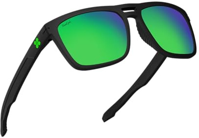 SunGod Tempests™ Sunglasses - Lightweight Eyewear with UV400 Protection Frame - Black Green