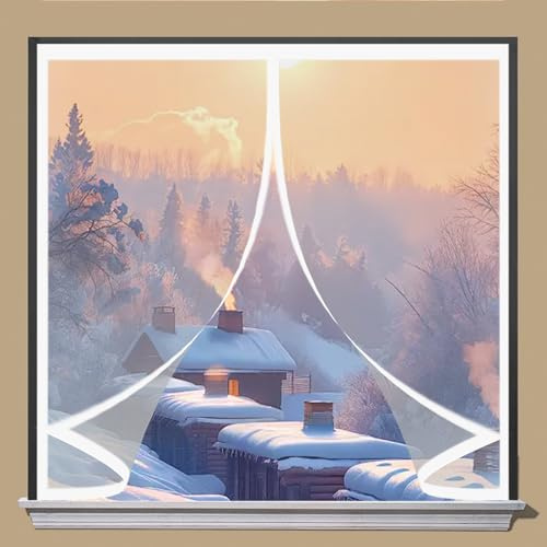 Isolier Schutz Vorhang 71 x 97 cm Winddicht, Thermo Kälteschutz Winter Wasserdicht Und Warme, Magnetischer Thermisch Isolierter Vorhang Geeignet für Alle Fenstertypen, A