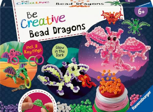 Ravensburger BeCreative Bead Dragons - Bastelset ab 6 Jahre | Perlenset zum Perlendrachen basteln, Geschenk für Mädchen und Jungen