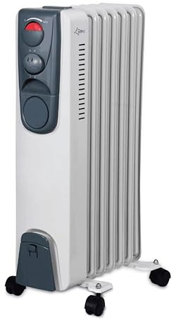 SUNTEC radiador de aceite Heat Safe 1500 | Calefactor electrico blanco de bajo consumo | Estufa para habitacion hasta 19 m2 | Calor agradable con 1500w | Calefaccion portatil | Emisor silencioso