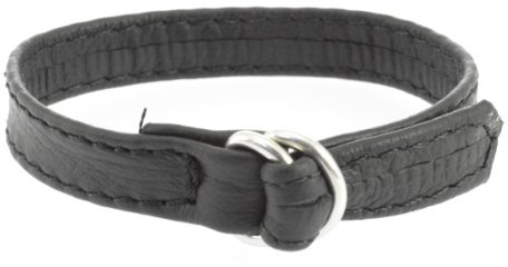 Erotic Fashion ra7412 Penisring, schwarz Leder Verstellbar, 1er-Pack (1 x 1 Stück)