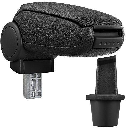 pro.tec Mittelarmlehne Armauflage mit Staufach gepolstert Textil schwarz