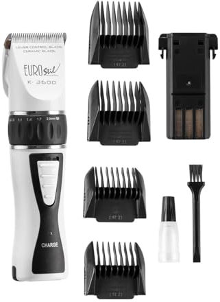 EUROSTIL Cortapelos K3600 Máquina Corte De Pelo Profesional, color Blanco