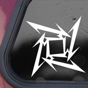 RDtrade24 2 x Metallica-Star-Sticker/-Aufkleber, 10.3 x 10 cm
