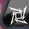 RDtrade24 2 x Metallica-Star-Sticker/-Aufkleber, 10.3 x 10 cm