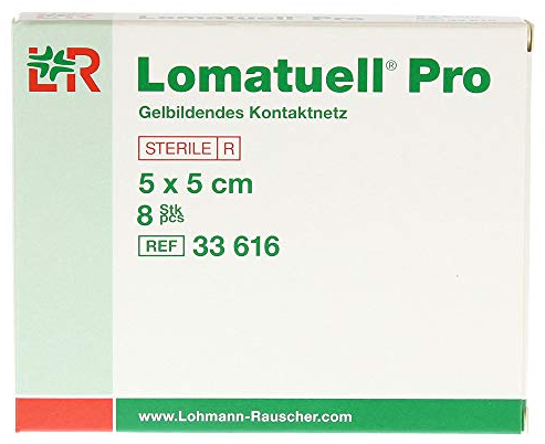 LOMATUELL, Pro 5 x 5 cm steril 200 g, Weiss, 8 stück