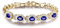 GULICX Silber/Gold Armband Tennisarmband 5 Oval Zirkonia Rubin/Saphir/Amethyst Armkette mit Weiß/Blau/Rot/Lila Kristall