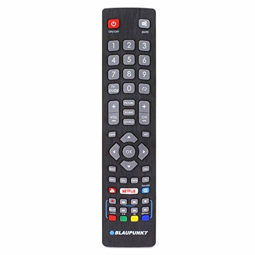 Mando a Distancia compatible con Blaupunkt BLF/RMC/0008 LED Full HD 3D Smart TV con Netflix Youtube 3D Botones Inteligentes - con Dos Pilas 121AV AAA Incluido
