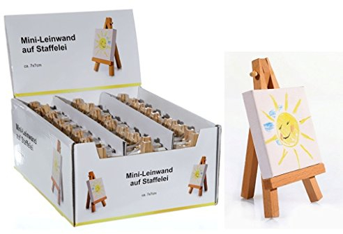 Cepewa 14 Stück Mini Leinwand auf Keilrahmen aus Holz Aktivhandel