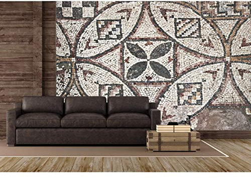 Oedim Wandbild, Motiv Romanische Mosaike, Vinyl, Wandbild, Dekoration für Esszimmer, Wohnzimmer, Schlafzimmer 100x70cm
