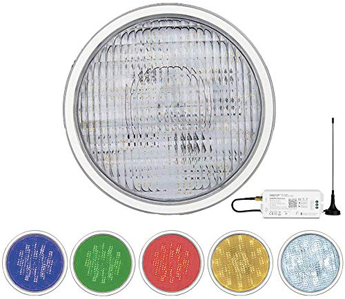 Lampe de piscine LED PAR56 RGB+CCT - Lampe de piscine Pour éclairage sous-marin MiLight PW01 - Changement de couleur et blanc CCT avec télécommande ou application Alexa DMX Simple + app/Alexa/Dmx.