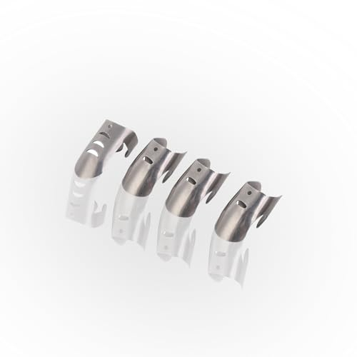 HERCHR Edelstahl-Fingerschutz, 4-teilig, für Schneidebrett und Gemüse