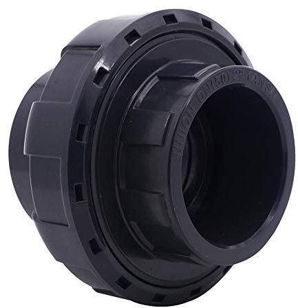 6 Pack - 2 PVC Union Coupling Pipe Fitting 2inch PVC Slip Union PVC Adapter Coupling Schedule 80 for Irrigation, Pool & Spa System, Indoor Plumbing Project, Socket, Box of 6