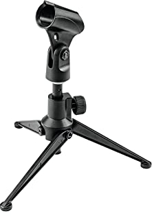 OMNITRONIC KS-4 Tisch-Mikrofonstativ | Einklappbares Tischstativ in der Höhe von 105 bis 155 Millimeter ausfahrbar