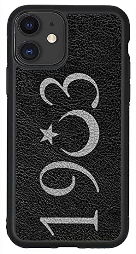 aina Kompatibel mit iPhone 12 Pro Hülle Leder Case Schwarz BJK 1903 Lederhülle Cover Case V3