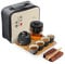 fanquare Japanese Kung Fu Tea Sets for Adults, Black Traditional Chinese Tea Set, Hot Tea Travel Sets with Teapot, Tea Cups
