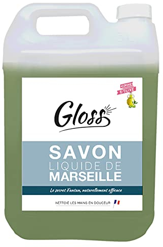 SPADO Origines - Savon de Marseille Liquide - 100% végétal - Nettoie et dégraisse - Adoucis les mains - A l'huile d'olive - 5L - Fabrication française