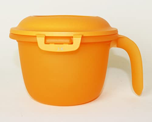 TUPPERWARE Junior Reismeister 550ml in Orange Mikrowelle Reiskocher + Hängelöffel Apricot