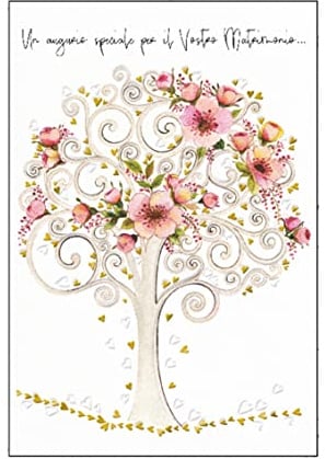 ARKRAFT Biglietti auguri matrimonio 17 x 12 cm biglietto con finitura in oro (M27)