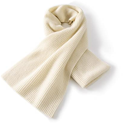 Villand Sciarpa in 100% Cashmere per Donne e Uomini, Sciarpa Avvolgente in Cashmere Leggero di Lusso con Confezione Regalo (Bianco Non Tinto)