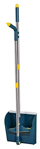 FEMUN, Juego de escobas, escobas y recogedores, escobas para barrer interiores, escoba de cocina, escoba barata, escoba plegable, escoba y recogedor resistente, adecuado para dormitorio, fuera de la